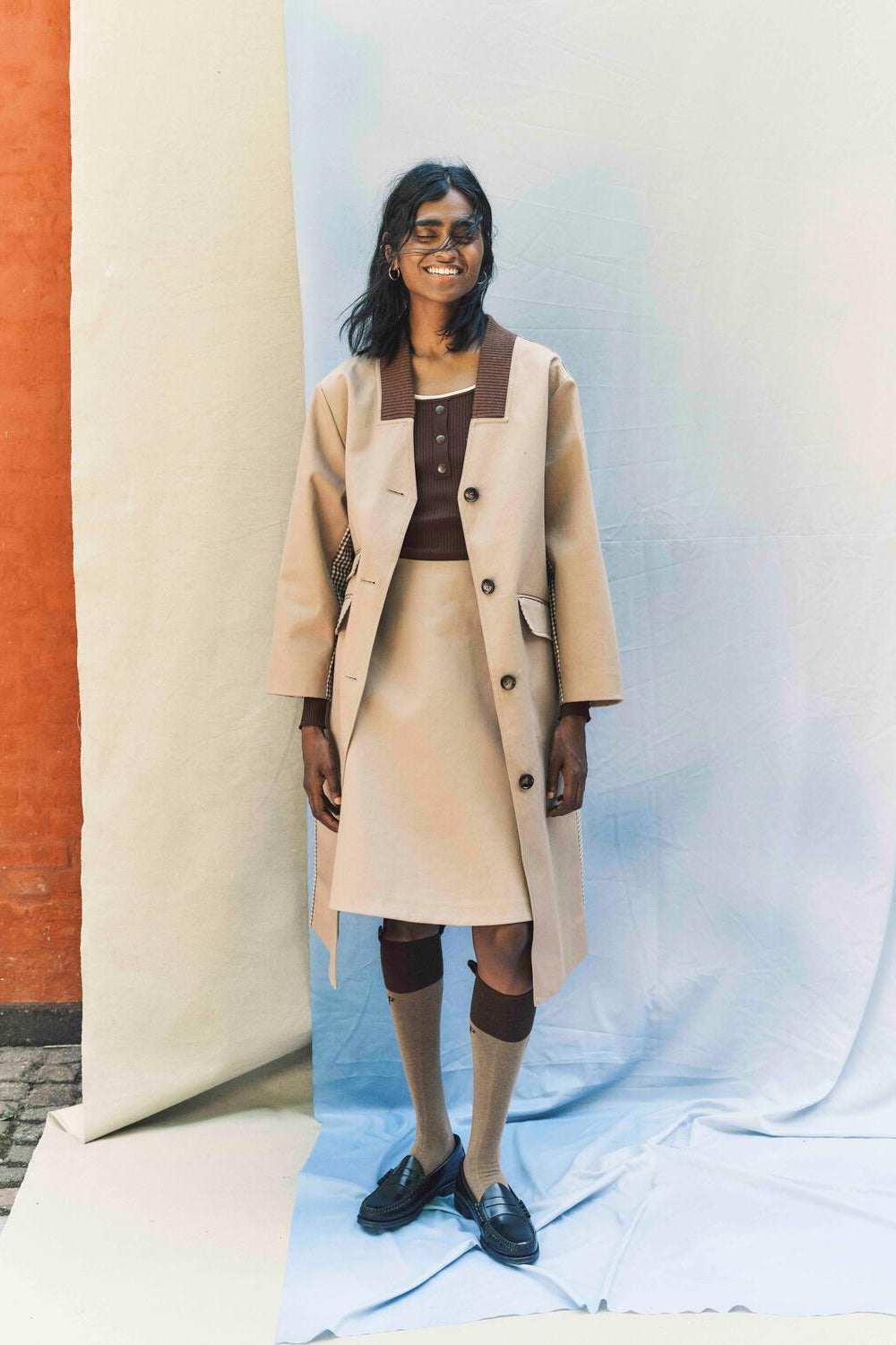 Leila strømper - Portabella Camel